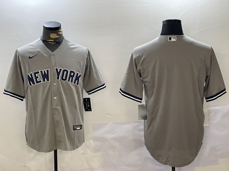 Men New York Yankees Blank Grey Game 2024 Nike MLB Jersey style 102718->new york yankees->MLB Jersey
